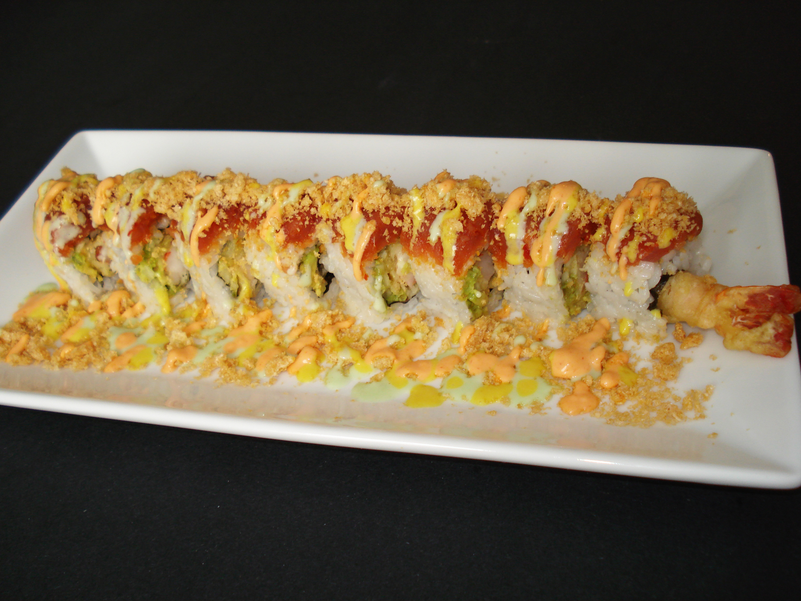 Order Spicy Crunch Roll food online from Papa Sam store, Grand Prairie on bringmethat.com