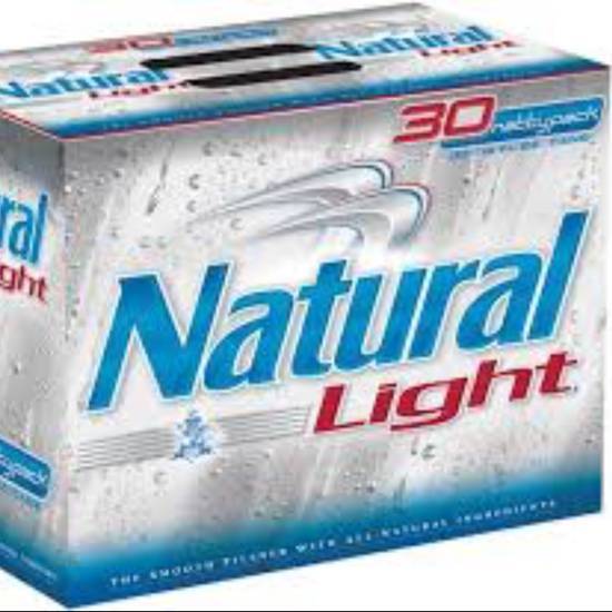 Order Natural Light, 30pk domestic beer (4.2% ABV) food online from Adobe Wine & Liquors store, Fountain Hills on bringmethat.com