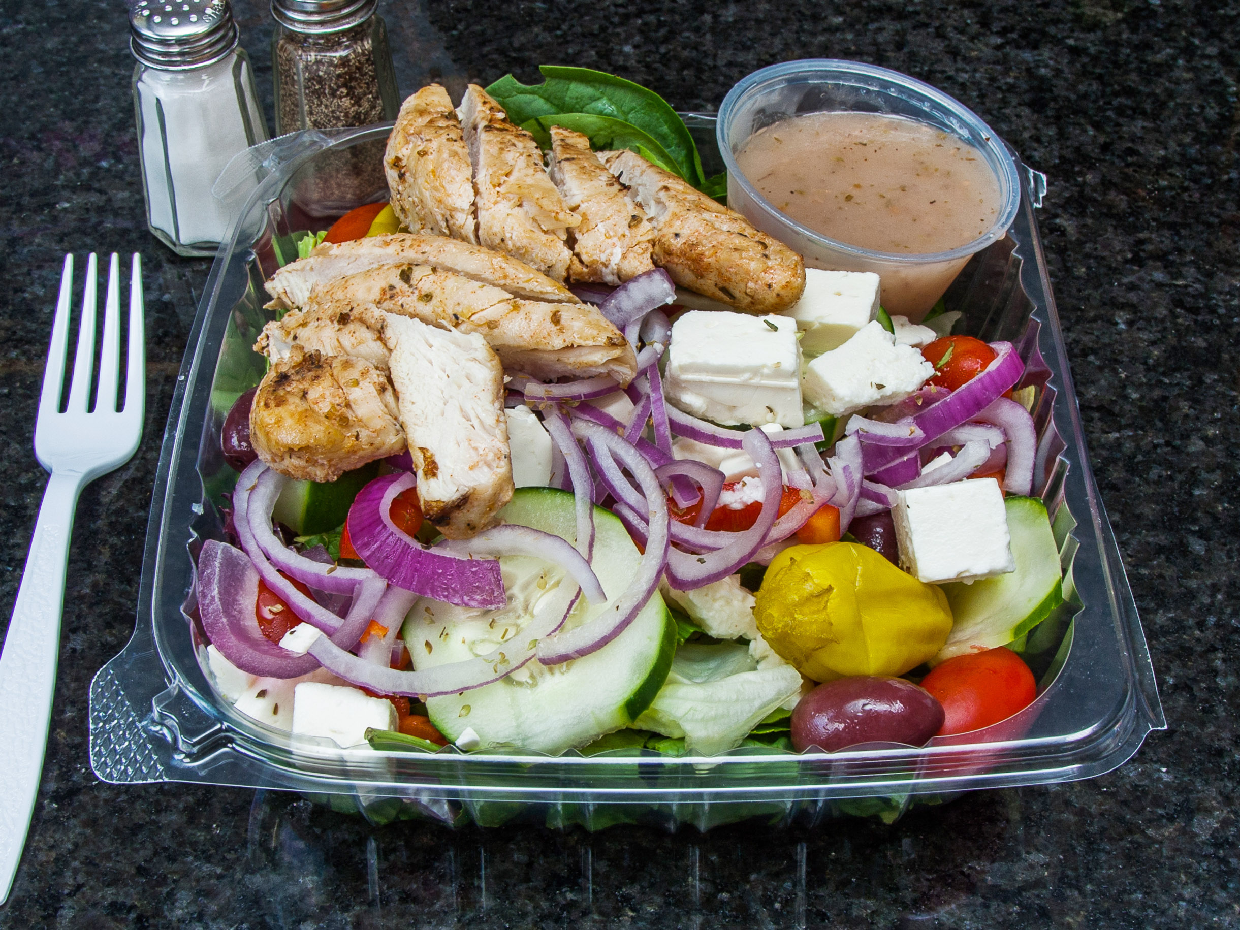 Order Greek Salad food online from Athens Gyros store, Richton Park on bringmethat.com
