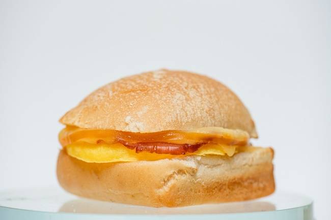 Order Applewood Bacon, Egg & Gouda Cheese on Ciabatta food online from Human Bean store, Canby on bringmethat.com
