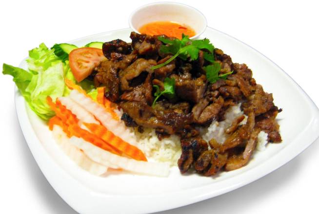 Order Grilled Pork Rice Plate food online from Thai Spice store, Westlake on bringmethat.com