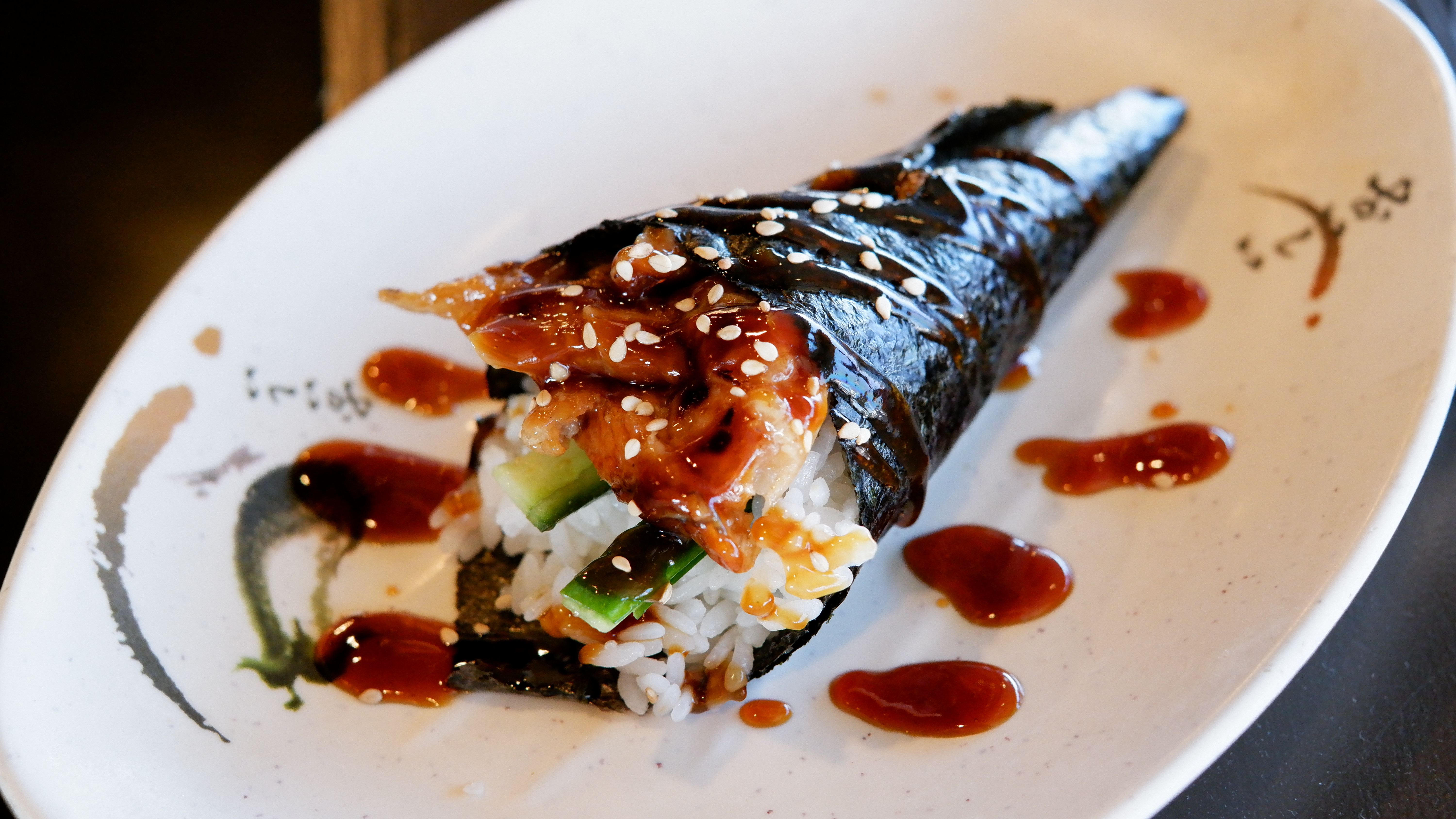 Order Unagi (BBQ eel) Hand Roll food online from Shomi store, Stockton on bringmethat.com