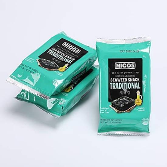 Order Nicos Seaweed Snack - Traditional - 9 Pack food online from IV Deli Mart store, Goleta on bringmethat.com