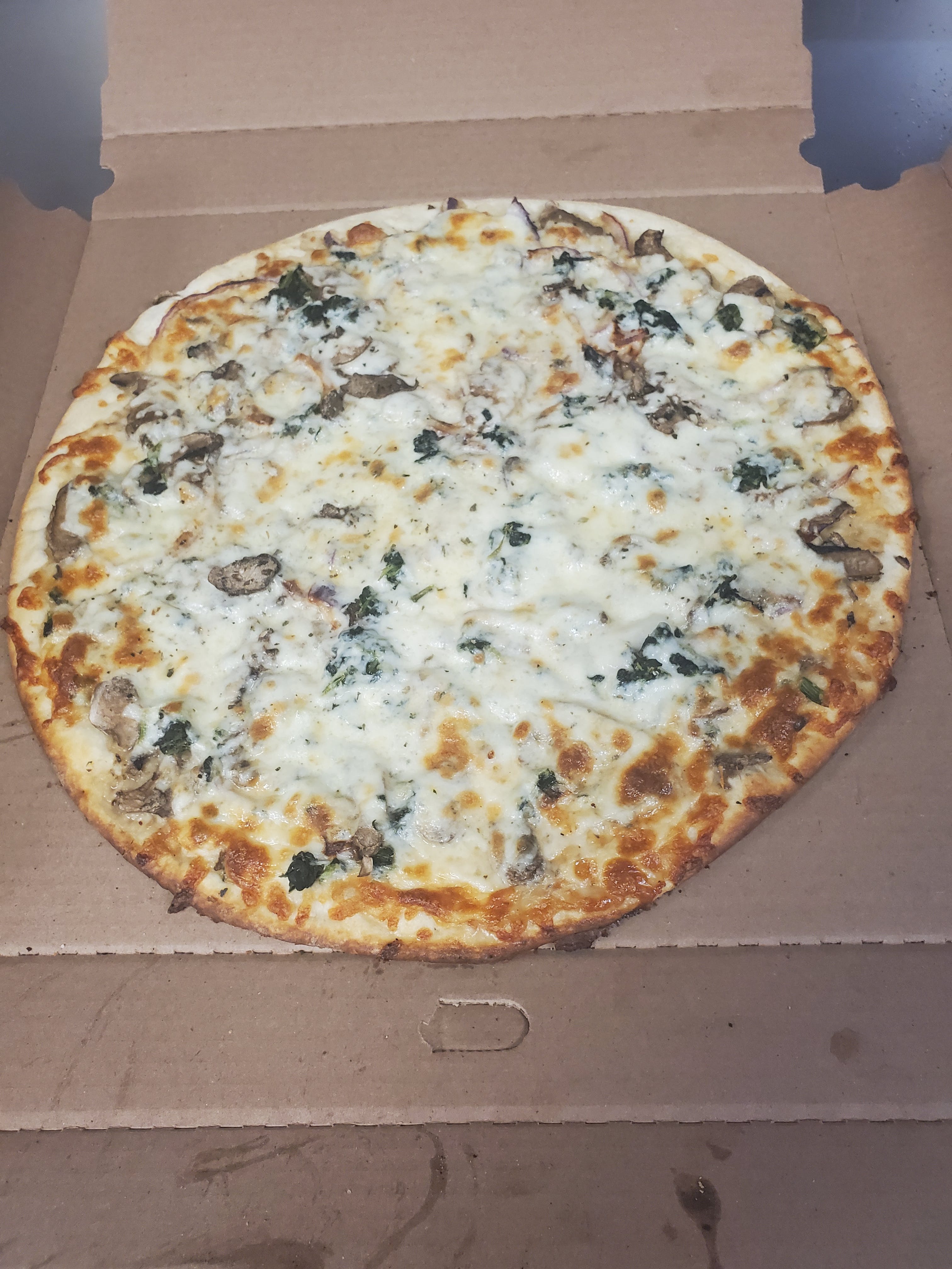 Order Spinach Classic Pizza - Small 12'' food online from Pizza Cucina store, Oswego on bringmethat.com