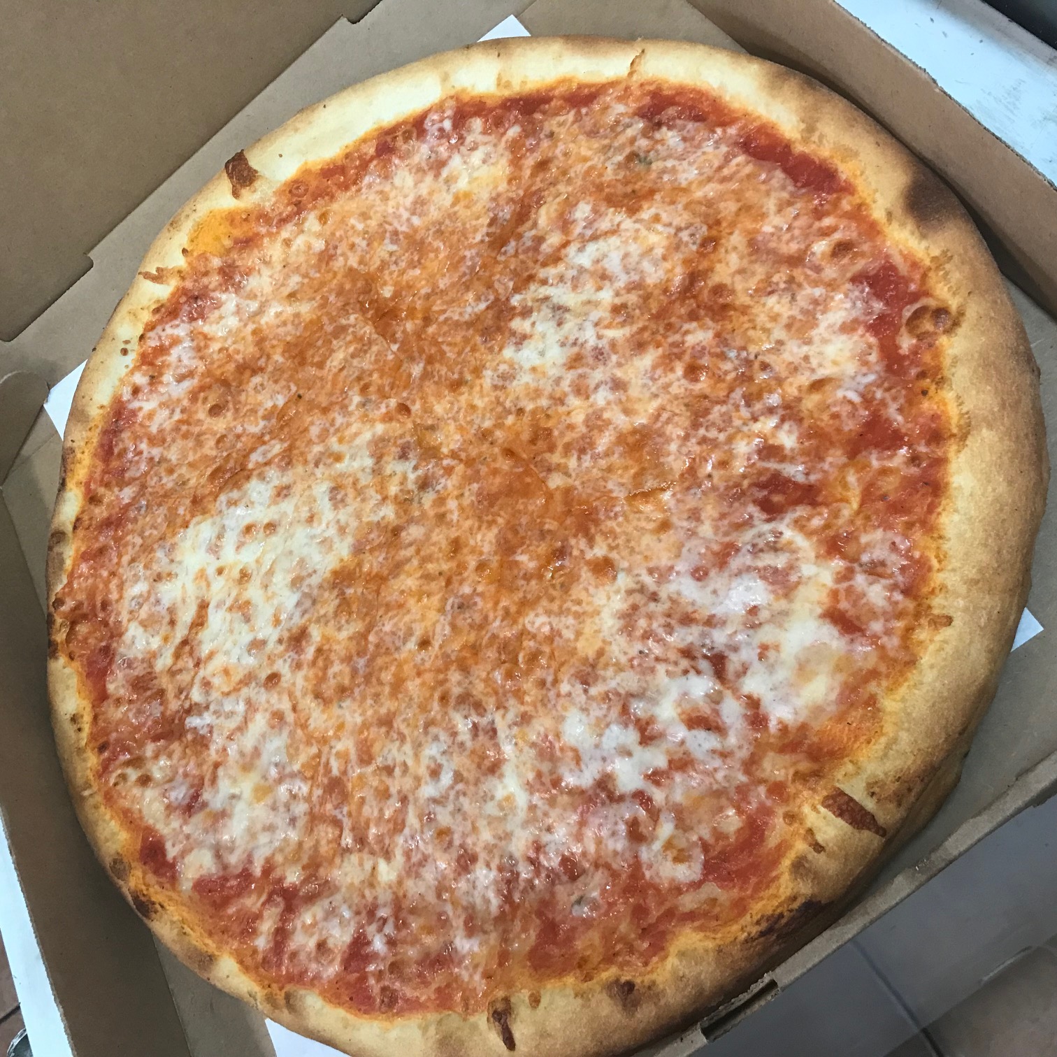 Order Large Cheese Pizza food online from Gino's Cucina Brick Oven Pizza store, Brooklyn on bringmethat.com