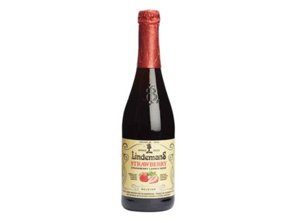 Order Lindemans Strawberry Lambic - 750ml Bottle food online from Jacob's Liquor store, Sachse on bringmethat.com