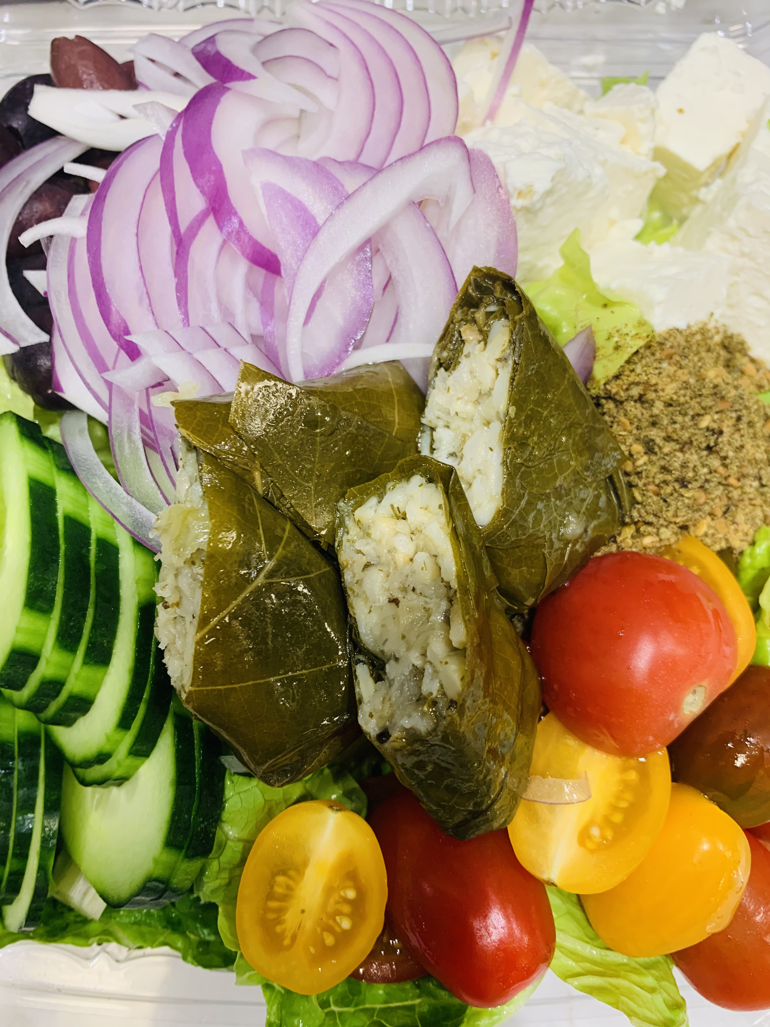 Order Greek Salad food online from High Xii Cafe store, Oakland on bringmethat.com