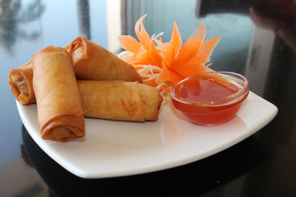 Order 4. Vegetable Thai Spring Rolls  food online from Pinang store, Forest Hills on bringmethat.com