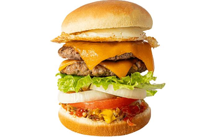 Order Double 100% Grass-Fed Organic Beef Burger food online from Elevation Burger store, Hyattsville on bringmethat.com