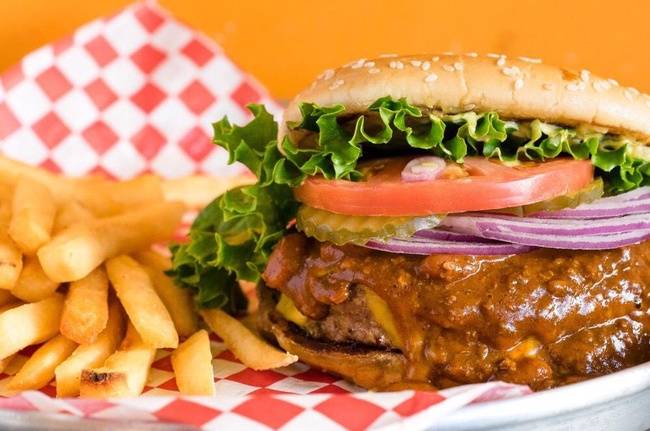 Order Chili Davis food online from Hall Of Flame Burgers store, San Francisco on bringmethat.com