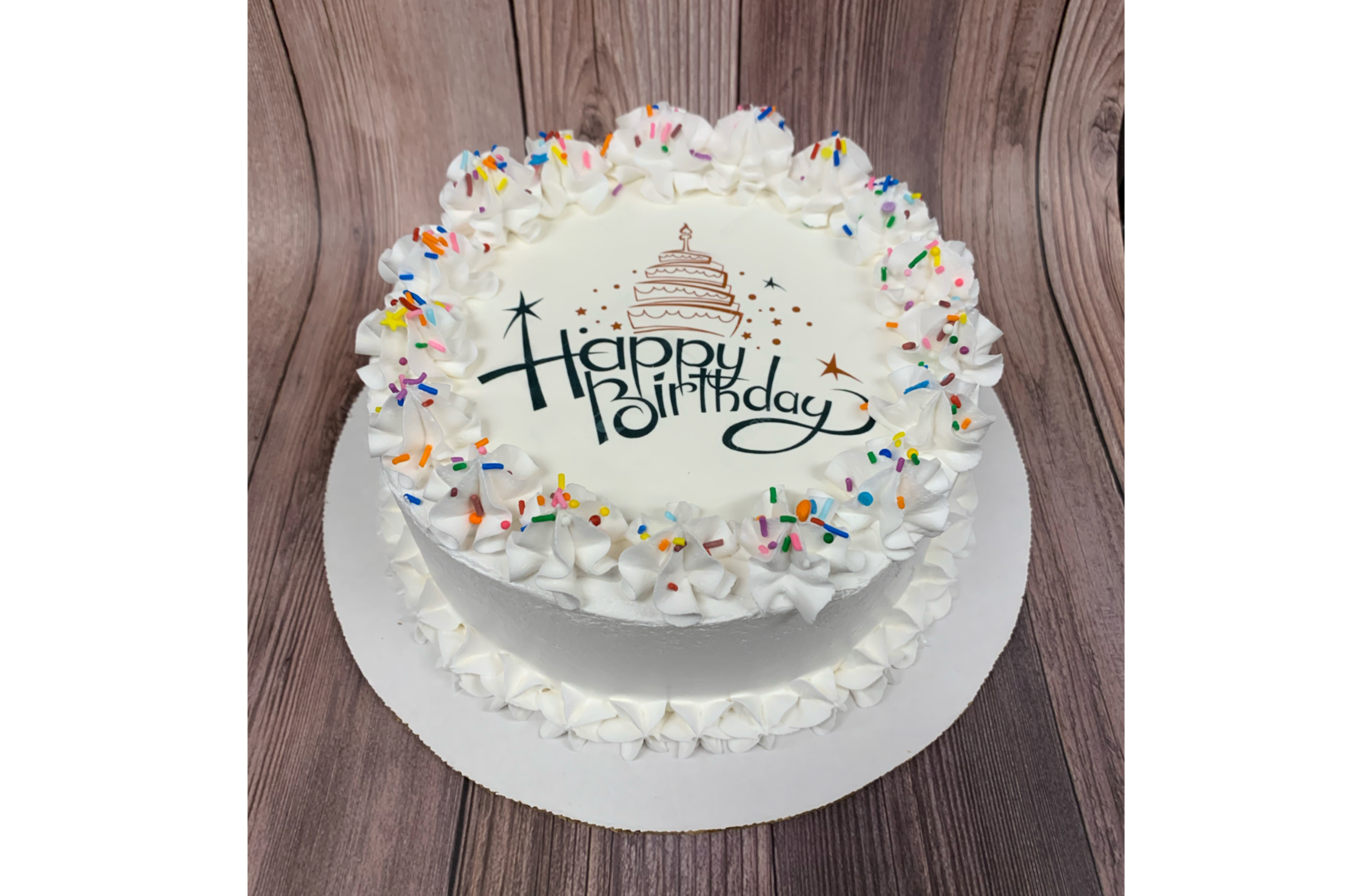 Order Happy Birthday Cake (8") food online from Menchie store, Las Vegas on bringmethat.com