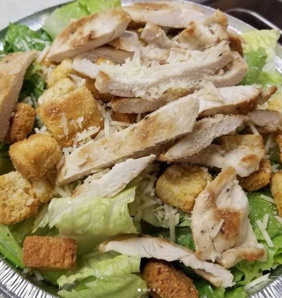 Order Caesar Salad with Chicken - Salad food online from Antonio's Brick Oven Pizza store, Metuchen on bringmethat.com