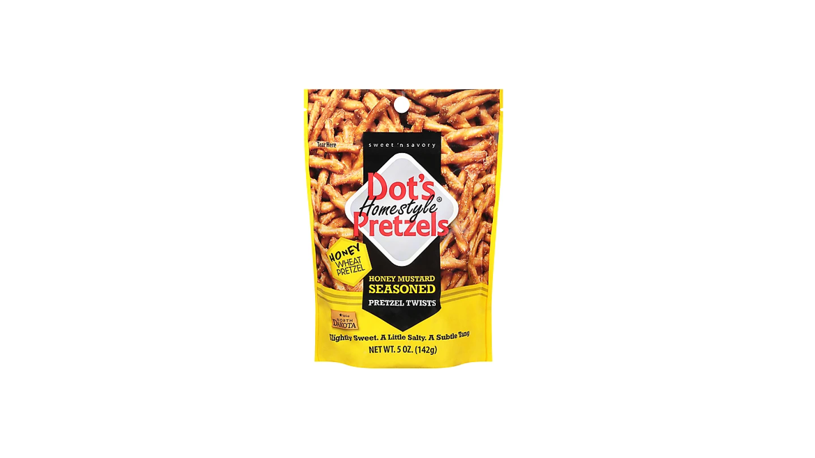 Order Dot's Homestyle Pretzels Honey Mustard 5 oz food online from Rebel store, Las Vegas on bringmethat.com