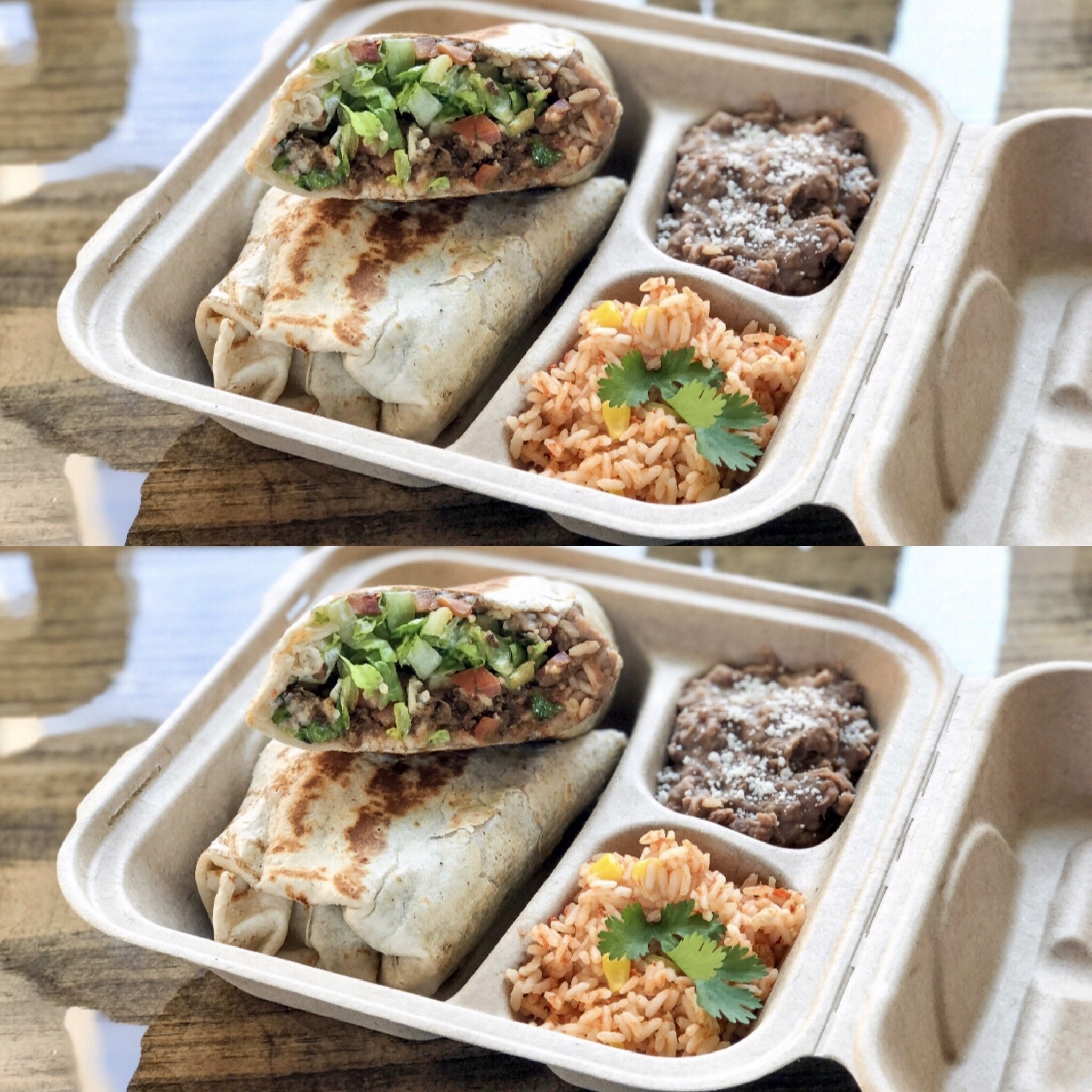 Order 2 Burrito Meal Deal $25 food online from The Outpost Mexican Eatery store, Downers Grove on bringmethat.com