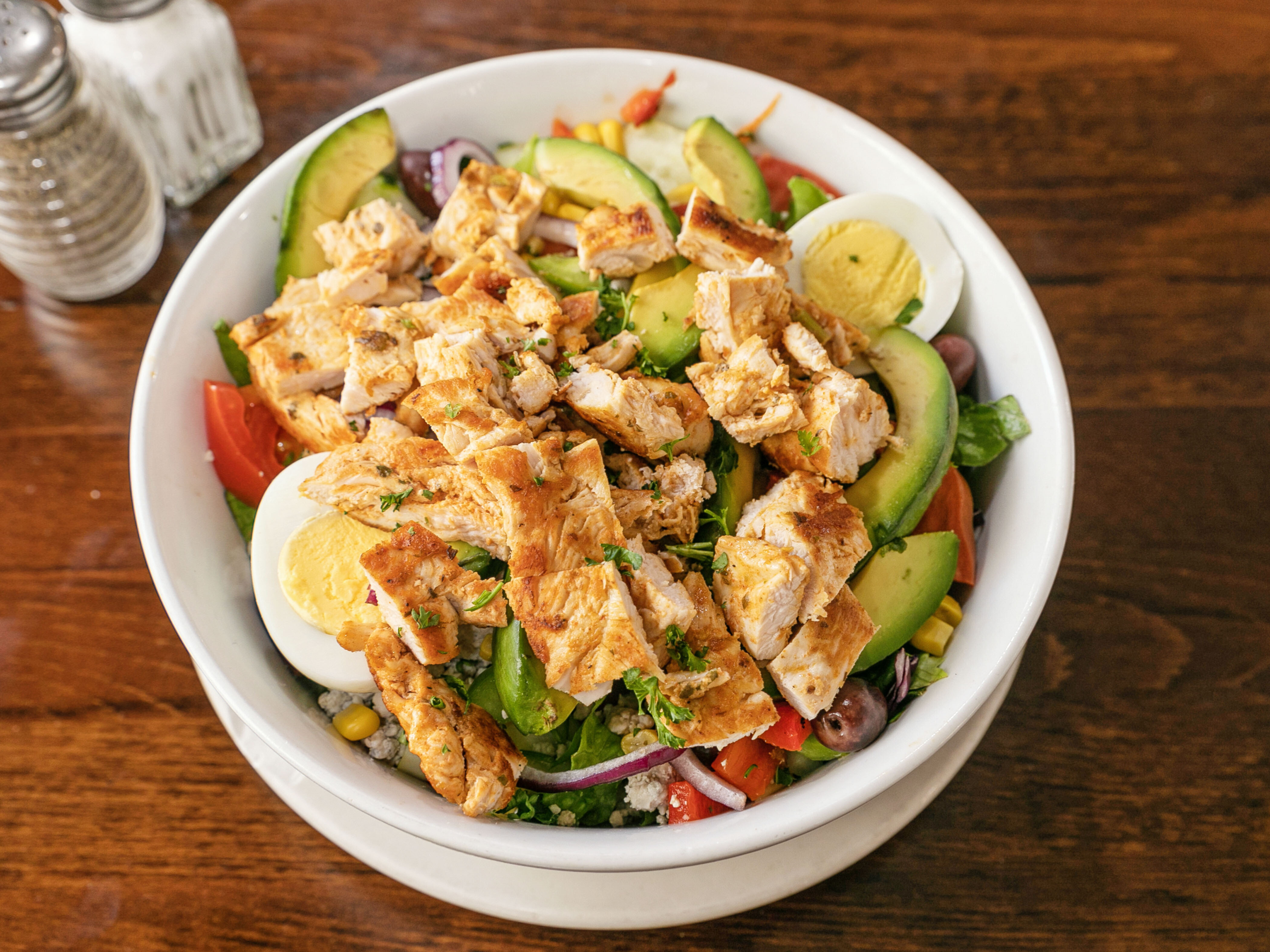 Order Cobb Salad food online from Eat here now store, New York on bringmethat.com