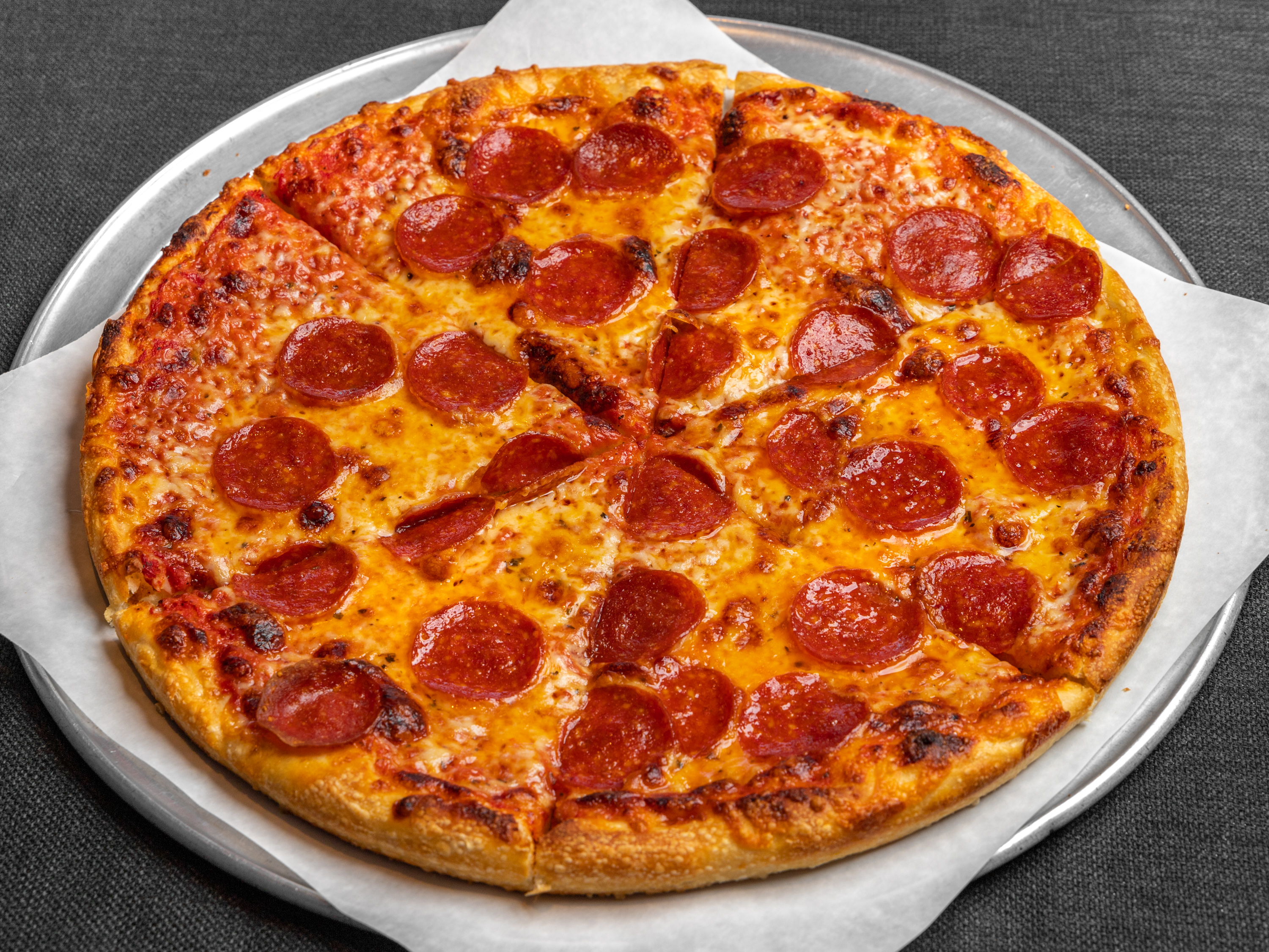 Order Pepperoni Pizza food online from Kendall House Of Pizza store, Cambridge on bringmethat.com