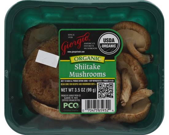 Order Giorgio · Organic Shiitake Mushrooms (3.5 oz) food online from Shaw's store, Raynham on bringmethat.com