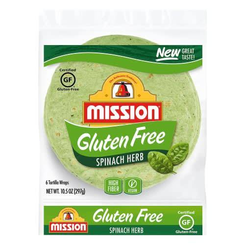 Order Mission · Gluten Free Spinach Herb Tortilla Wraps (6 tortillas) food online from United Supermarkets store, Plainview on bringmethat.com