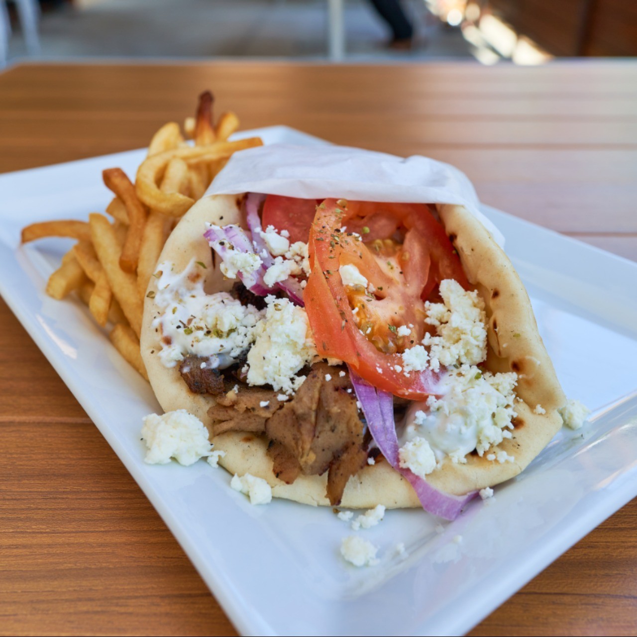 Order Gyro Pita food online from Jimmy E Bar + Grill store, Signal Hill on bringmethat.com