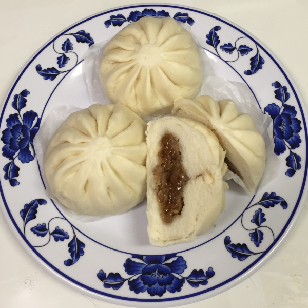 Order 3 Pieces Pork Bun food online from Lucky Bamboo Restaurant store, Modesto on bringmethat.com