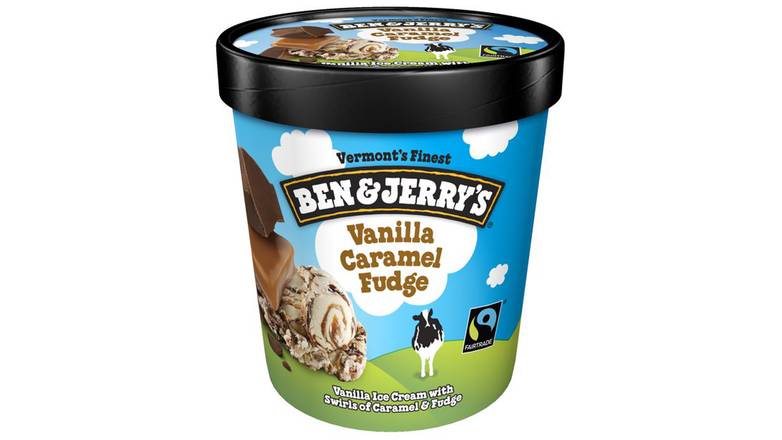 Order Ben & Jerrys Ice Cream Vanilla Caramel Fudge food online from Trumbull Mobil store, Trumbull on bringmethat.com