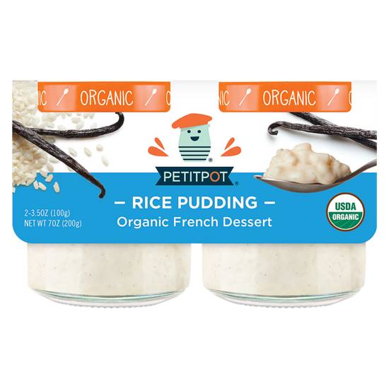 Order Petit Pot Rice Pudding Organic French Dessert 2 PK food online from Everyday Needs by Gopuff store, Boston on bringmethat.com