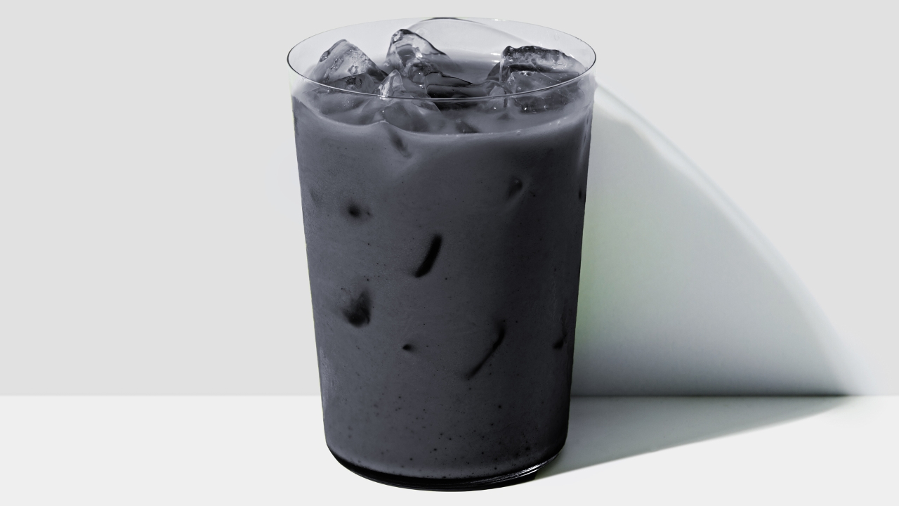 Order Iced Charcoal Latte food online from Gregorys Coffee store, New York on bringmethat.com