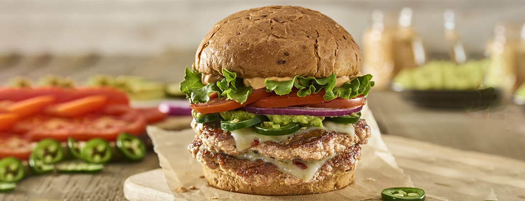 Order Double Spicy Baja With Guac Turkey Burger food online from Tgi Friday - Tier D15-P1 store, Dublin on bringmethat.com