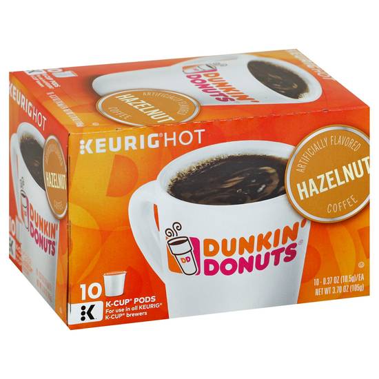 Order Dunkin` Donuts Hazelnut Coffee K-Cup Pods, 10 CT food online from CVS store, ORANGEBURG on bringmethat.com