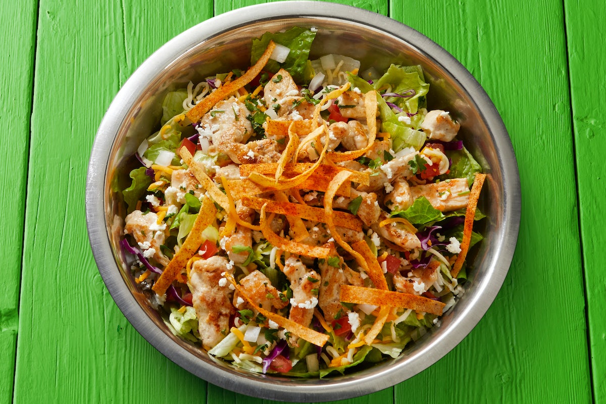 Order Fajita Chicken Salad food online from Fuzzy Taco Shop store, Rogers on bringmethat.com