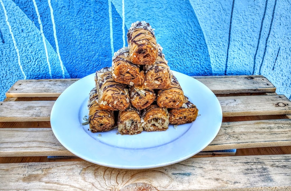 Order Bite Sized Baklava Nut Roll food online from Spitz store, West Jordan on bringmethat.com