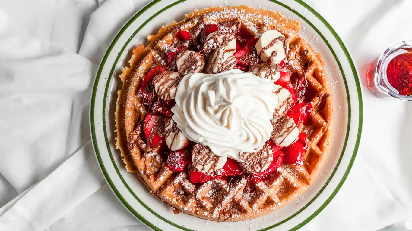 Order Strawberry Waffle food online from Country Waffles store, Citrus Heights on bringmethat.com
