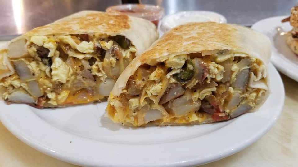 Order Breakfast Burrito food online from Busy Bean Cafe store, Victor on bringmethat.com