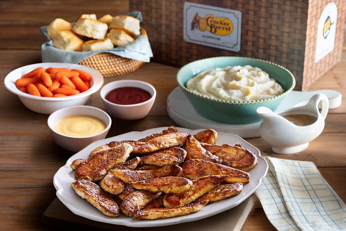 Order Grilled Chicken Tenderloins Family Meal Basket food online from Cracker Barrel Old Country Store store, Calhoun on bringmethat.com