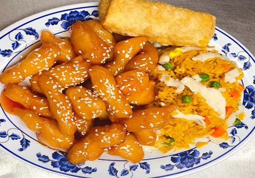 Order D5. Honey Chicken Dinner Special  food online from Red Apple Chinese Restaurant store, Waterloo on bringmethat.com