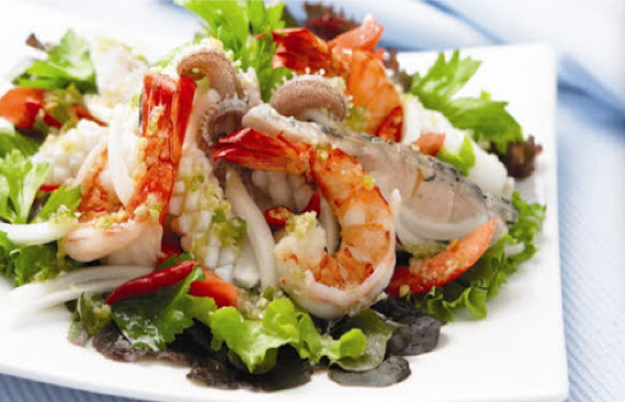 Order Seafood Salad food online from Paul Thai Restaurant store, Grand Rapids on bringmethat.com