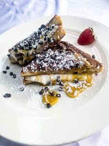 Order Cannoli Stuffed French Toast food online from The Cheezy Vegan store, Woodlyn on bringmethat.com