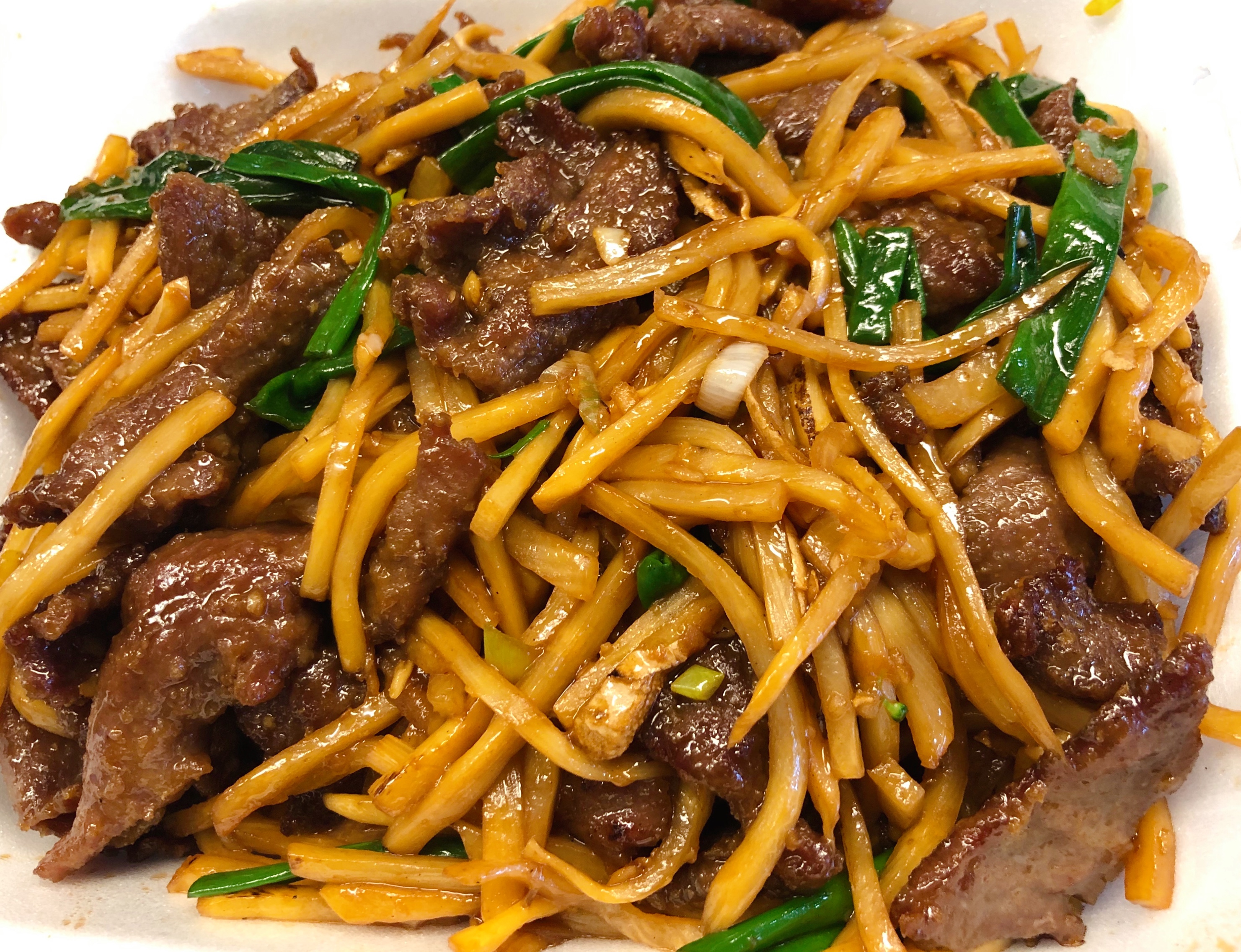 Order Ginger and Onion Beef food online from China A Go Go (Losee) store, North Las Vegas on bringmethat.com