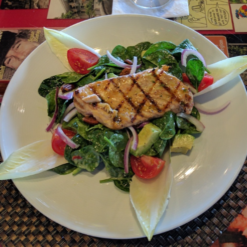 Order Honey Grilled Salmon Salad food online from The Bungalow Alehouse store, Ashburn on bringmethat.com
