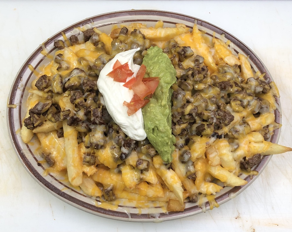 Order Asada fries food online from Papis Tacos y Gorditas store, Paso Robles on bringmethat.com