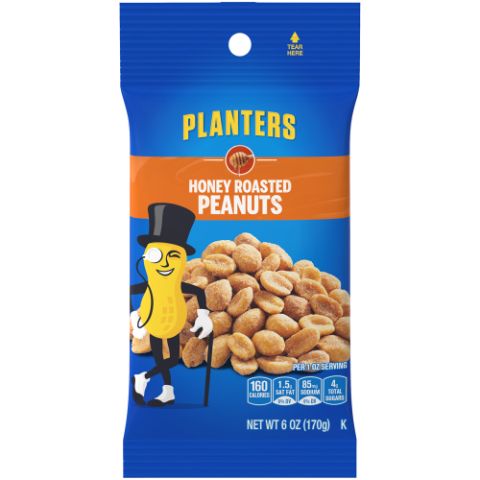 Order Planters Honey Roasted Peanuts 6oz food online from 7-Eleven store, Stockton on bringmethat.com