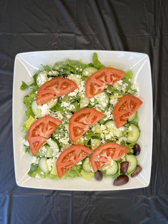 Order Lrg Greek Salad food online from Pita Wraps Mediterranean Grill store, Surprise on bringmethat.com