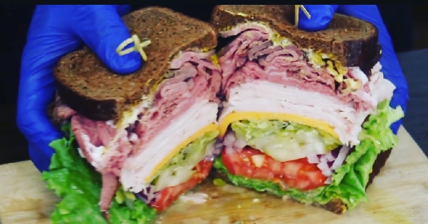 Order Tri-Plex Sandwich  food online from The Bee Hive Market and Deli store, Whittier on bringmethat.com