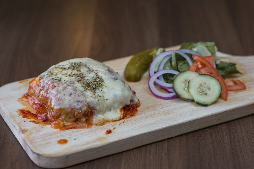 Order Eggplant Parmesan food online from Milk And Honey Bistro store, Pikesville on bringmethat.com