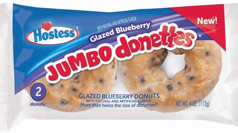 Order Hostess Jumbo Donettes Glazed Blueberry 2 Count food online from Energy Mart 4 store, Brevard on bringmethat.com
