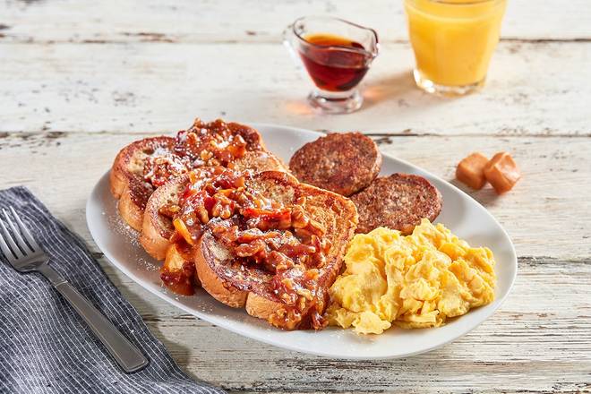 Order Caramel Bacon French Toast Platter food online from Huddle House store, Sweetwater on bringmethat.com