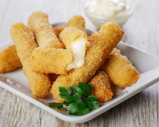 Order 6 Pieces Mozzarella Sticks with Fries food online from Finger Lickin Fried Chicken store, New York on bringmethat.com