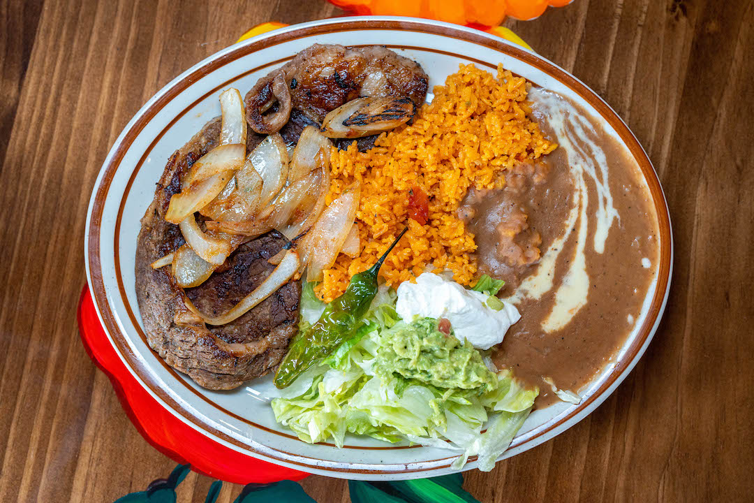 Order Steak a la Tampiquena food online from Maria's Mexican Restaurant store, Charlotte on bringmethat.com