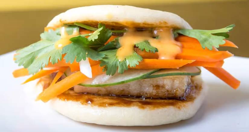Order Pork Belly Bao food online from Chao Vietnamese Street Food store, Fishers on bringmethat.com