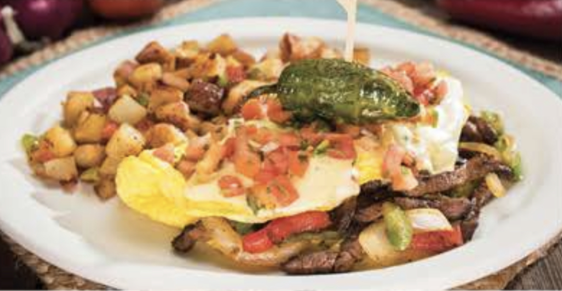 Order Ultimate Steak 3 Egg Omelet food online from Perkos Cafe store, Madera on bringmethat.com